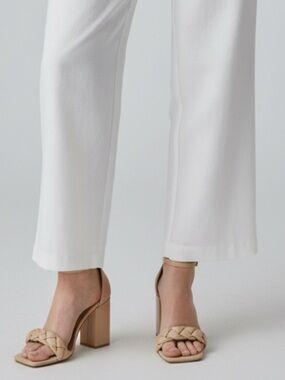 Chic Beige Block Heel Sandals